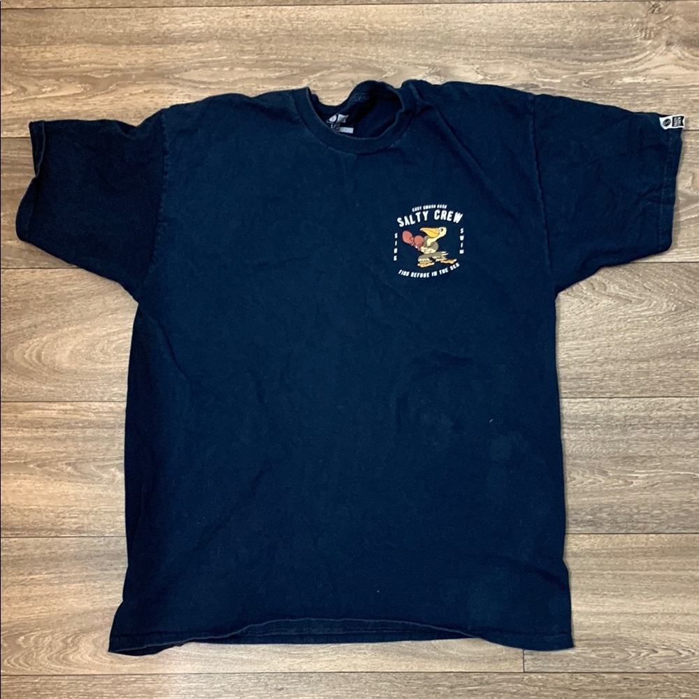 Salty Crew Navy T-Shirt with Pelican Graphic